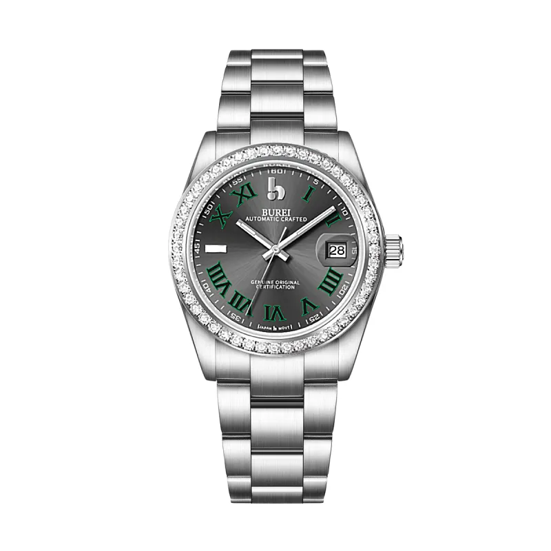 BUREI Luxury Automatic Watch 36mm, Fashion Waterproof Mechanical Watch, Adjustable Stainless Steel Two Tone Strap sold by Burei