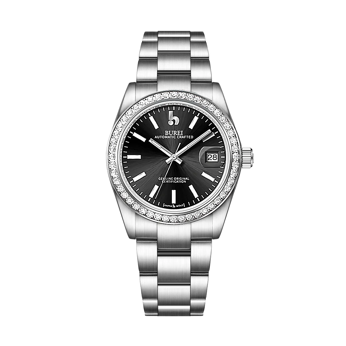 BUREI Luxury Automatic Watch 36mm, Fashion Waterproof Mechanical Watch, Adjustable Stainless Steel Two Tone Strap sold by Burei product image thumbnail 4