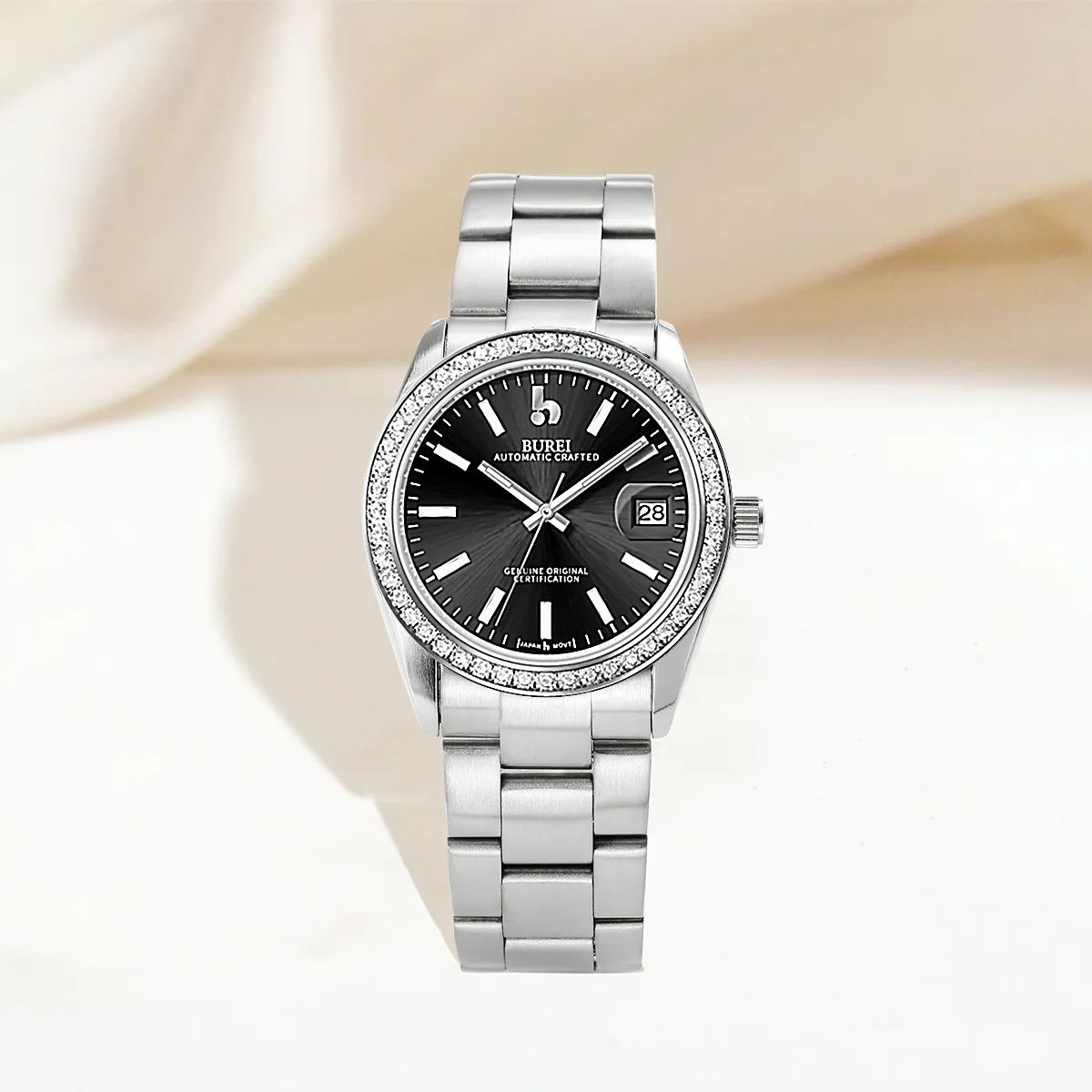 BUREI Luxury Automatic Watch 36mm, Fashion Waterproof Mechanical Watch, Adjustable Stainless Steel Two Tone Strap sold by Burei product image thumbnail 5