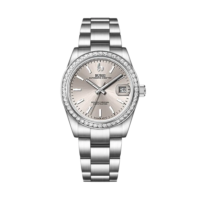 BUREI Luxury Automatic Watch 36mm, Fashion Waterproof Mechanical Watch, Adjustable Stainless Steel Two Tone Strap, Gift for Men sold by Burei