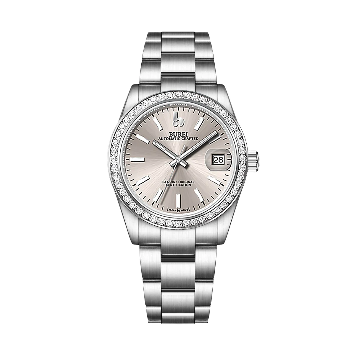 BUREI Luxury Automatic Watch 36mm, Fashion Waterproof Mechanical Watch, Adjustable Stainless Steel Two Tone Strap sold by Burei