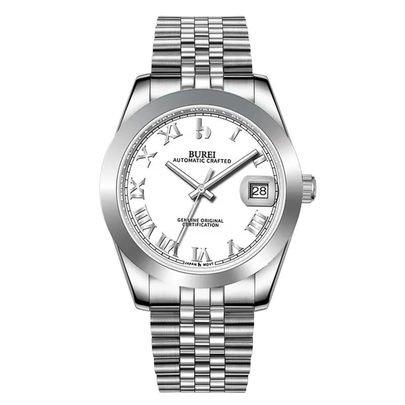 BUREI Luxury Automatic Watch 36mm, Fashion Waterproof Mechanical Watch, Adjustable Stainless Steel Two Tone Strap, Gift for Men sold by Burei