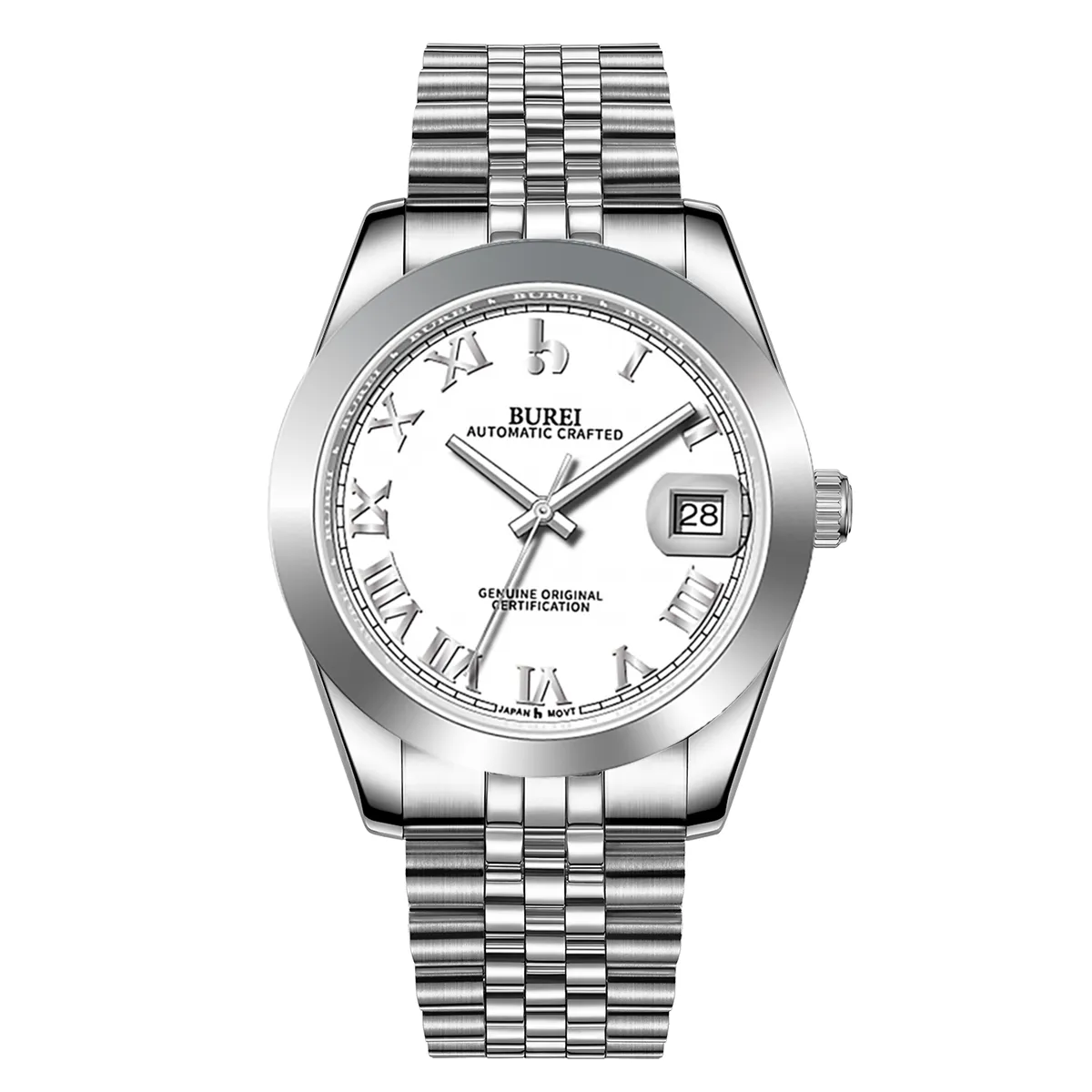 BUREI Luxury Automatic Watch 36mm, Fashion Waterproof Mechanical Watch, Adjustable Stainless Steel Two Tone Strap sold by Burei