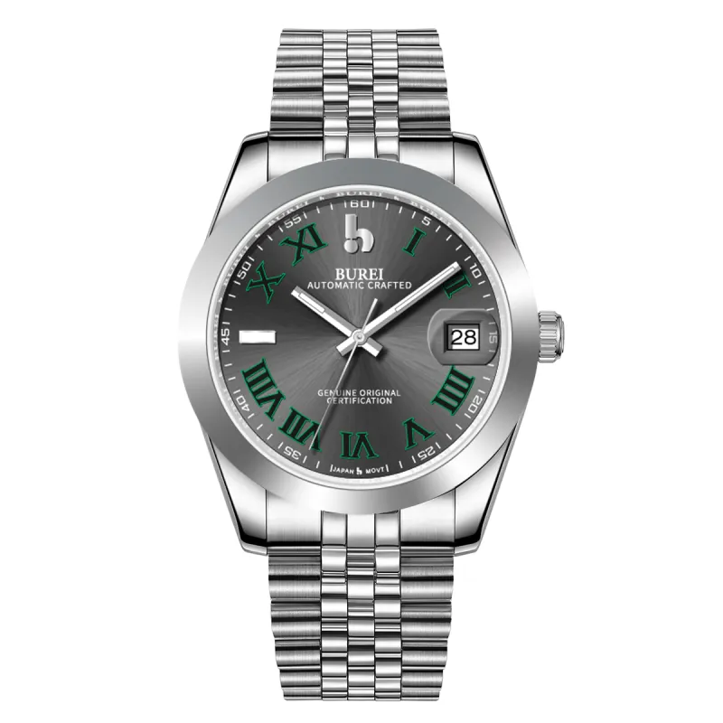 BUREI Luxury Automatic Watch 36mm, Fashion Waterproof Mechanical Watch, Adjustable Stainless Steel Two Tone Strap sold by Burei