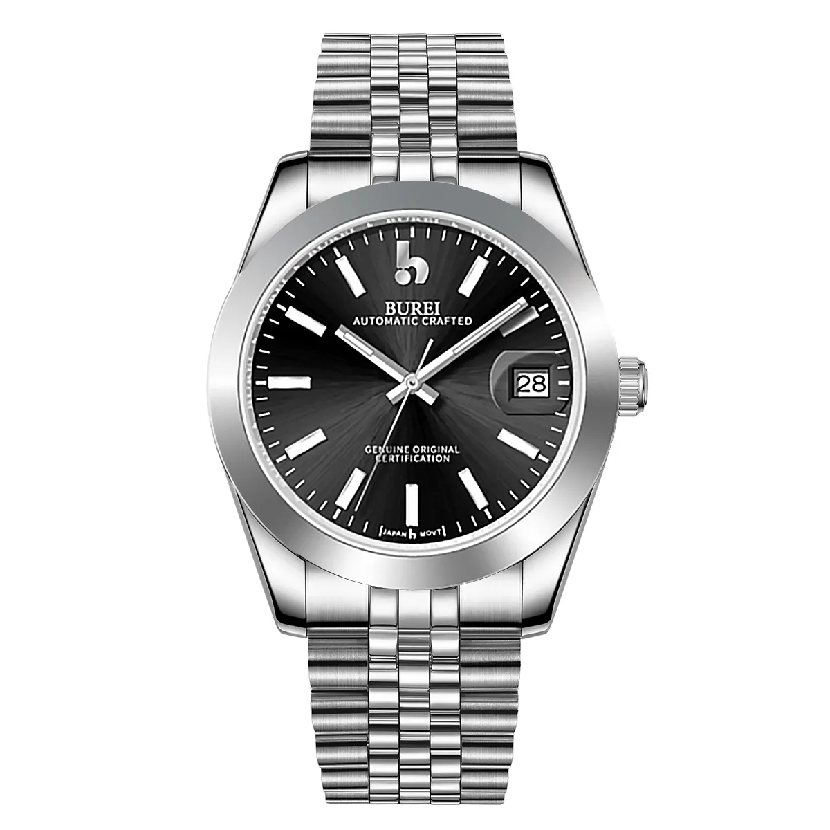 BUREI Luxury Automatic Watch 36mm, Fashion Waterproof Mechanical Watch, Adjustable Stainless Steel Two Tone Strap, Gift for Men sold by Burei product image thumbnail 4