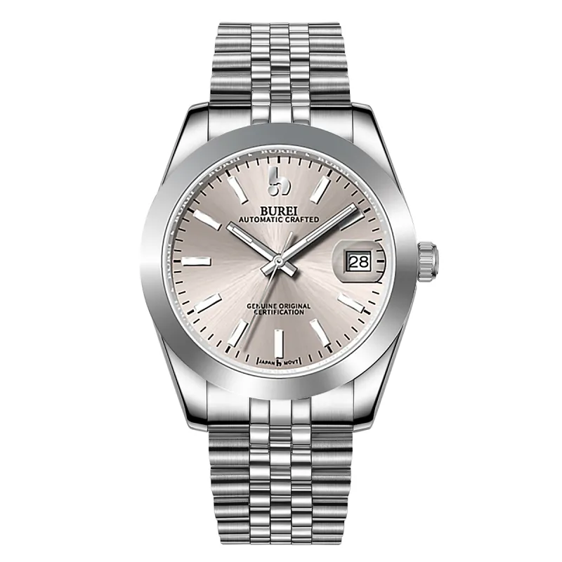 BUREI Luxury Automatic Watch 36mm, Fashion Waterproof Mechanical Watch, Adjustable Stainless Steel Two Tone Strap, Gift for Men sold by Burei
