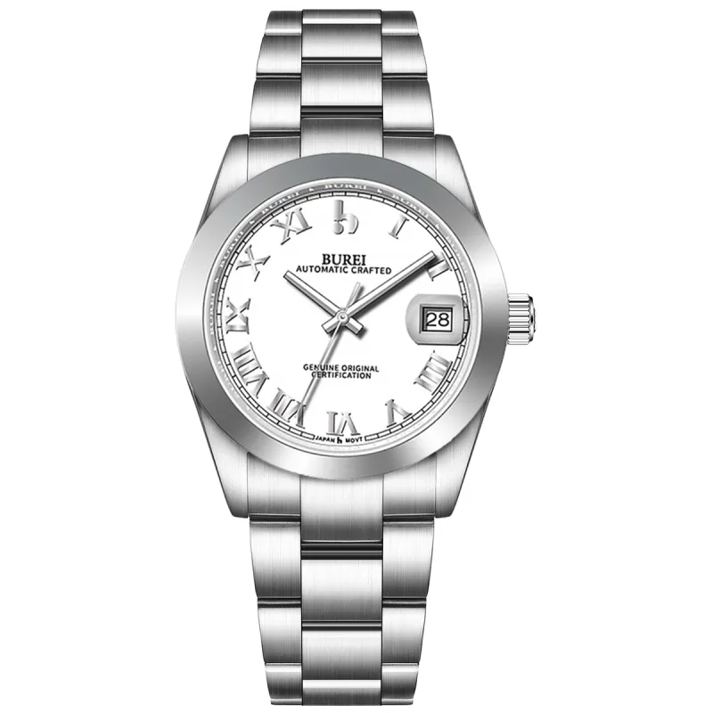BUREI Luxury Automatic Watch 36mm, Fashion Waterproof Mechanical Watch, Adjustable Stainless Steel Two Tone Strap, Gift for Men sold by Burei