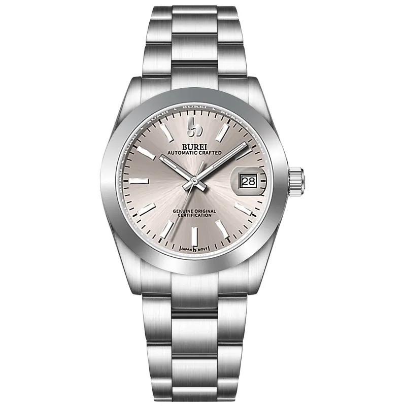 BUREI Luxury Automatic Watch 36mm, Fashion Waterproof Mechanical Watch, Adjustable Stainless Steel Two Tone Strap sold by Burei