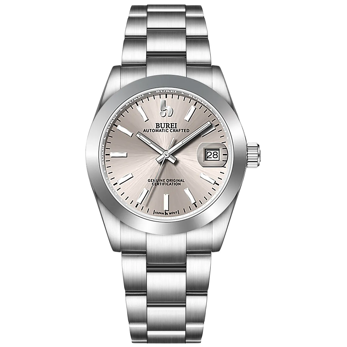 BUREI Luxury Automatic Watch 36mm, Fashion Waterproof Mechanical Watch, Adjustable Stainless Steel Two Tone Strap sold by Burei