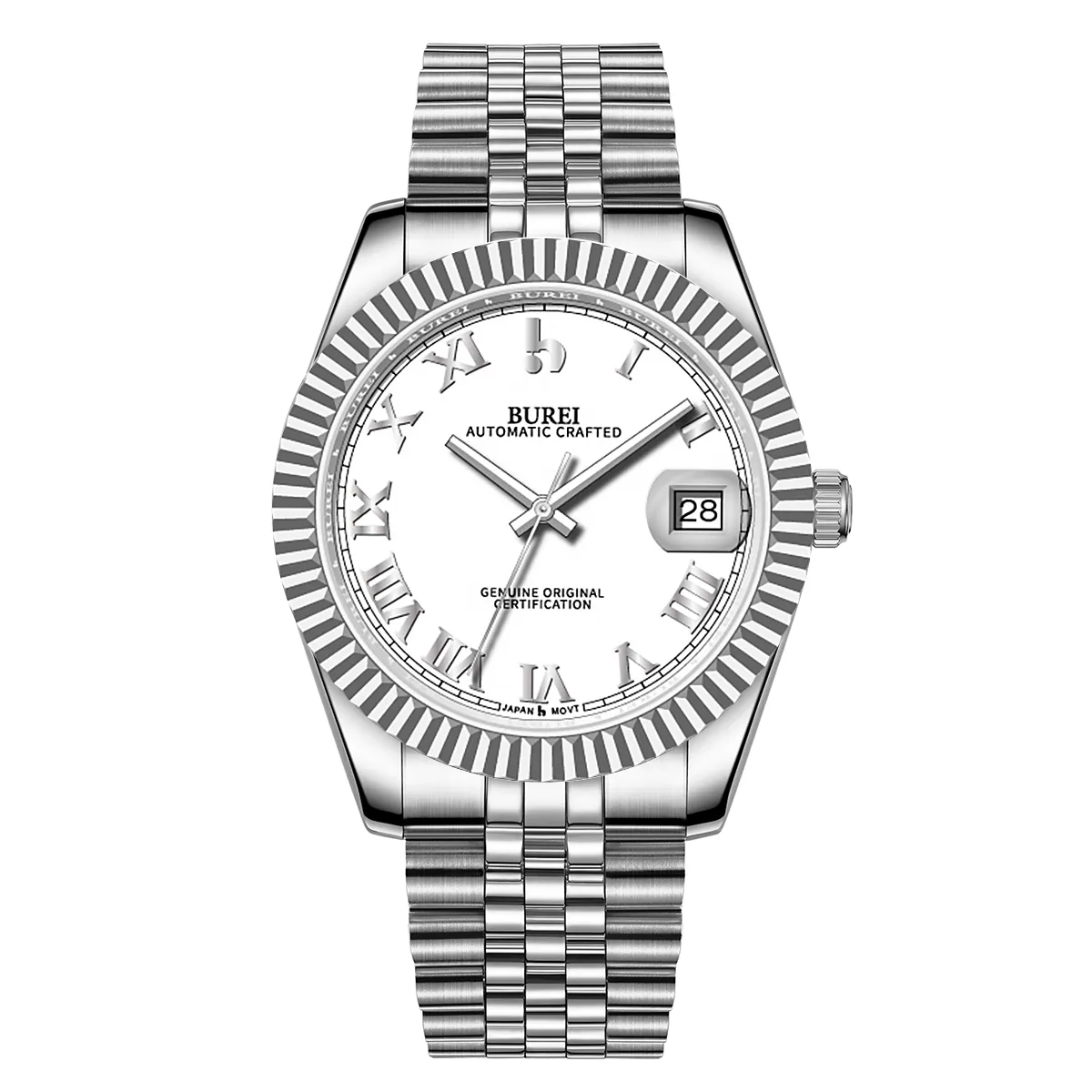 BUREI Luxury Automatic Watch 36mm, Fashion Waterproof Mechanical Watch, Adjustable Stainless Steel Two Tone Strap sold by Burei