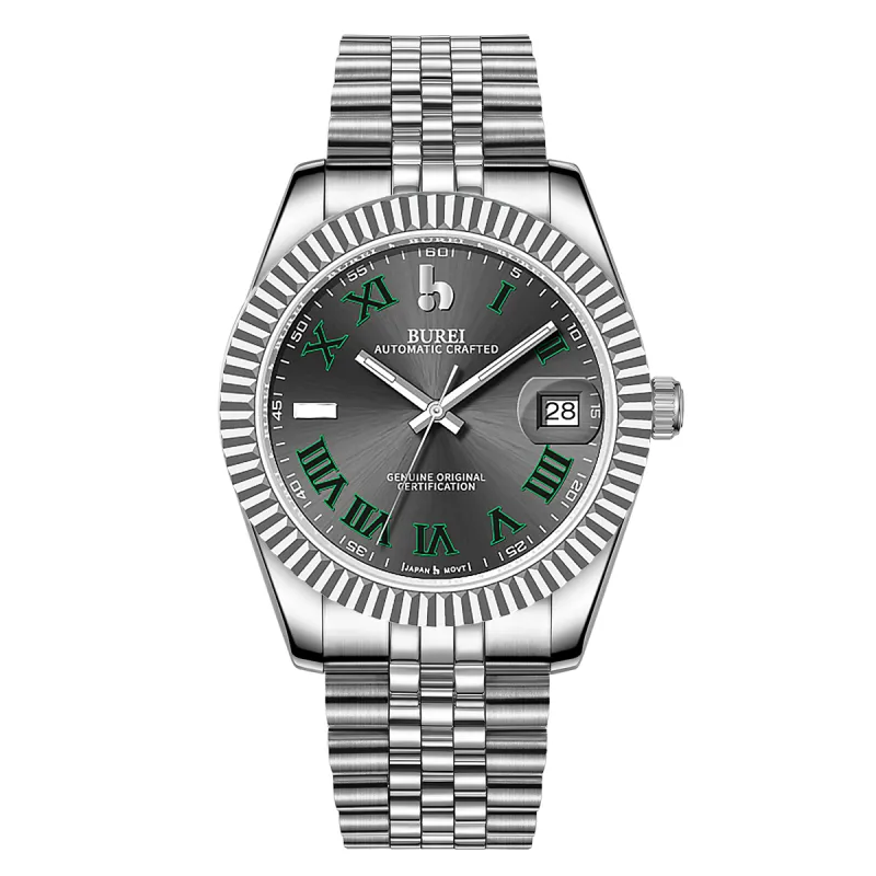 BUREI Luxury Automatic Watch 36mm, Fashion Waterproof Mechanical Watch, Adjustable Stainless Steel Two Tone Strap, Gift for Men sold by Burei