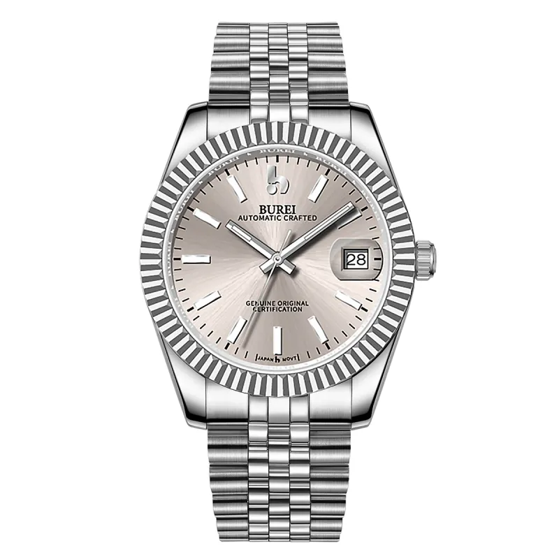 BUREI  Luxury Automatic Watch 36mm, Fashion Waterproof Mechanical Watch, Adjustable Stainless Steel Two Tone Strap sold by Burei