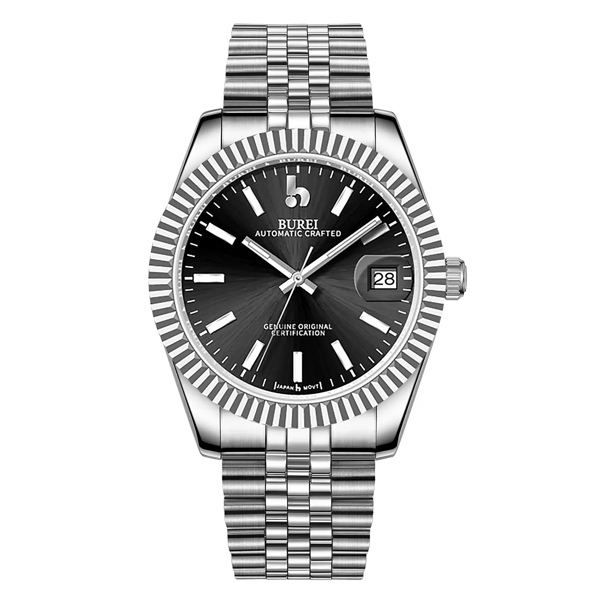 BUREI Luxury Automatic Watch 36mm, Fashion Waterproof Mechanical Watch, Adjustable Stainless Steel Two Tone Strap sold by Burei product image thumbnail 4