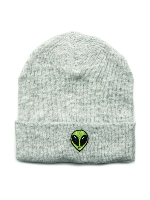 KOLBY BLACK EMBROIDERED BEANIE - ALIEN - CLEARANCE made by Blackwell