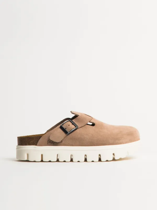 WOMENS BIRKENSTOCK BOSTON CHUNKY WARM - MEDIUM/NARROW - SAND sold by Blackwell