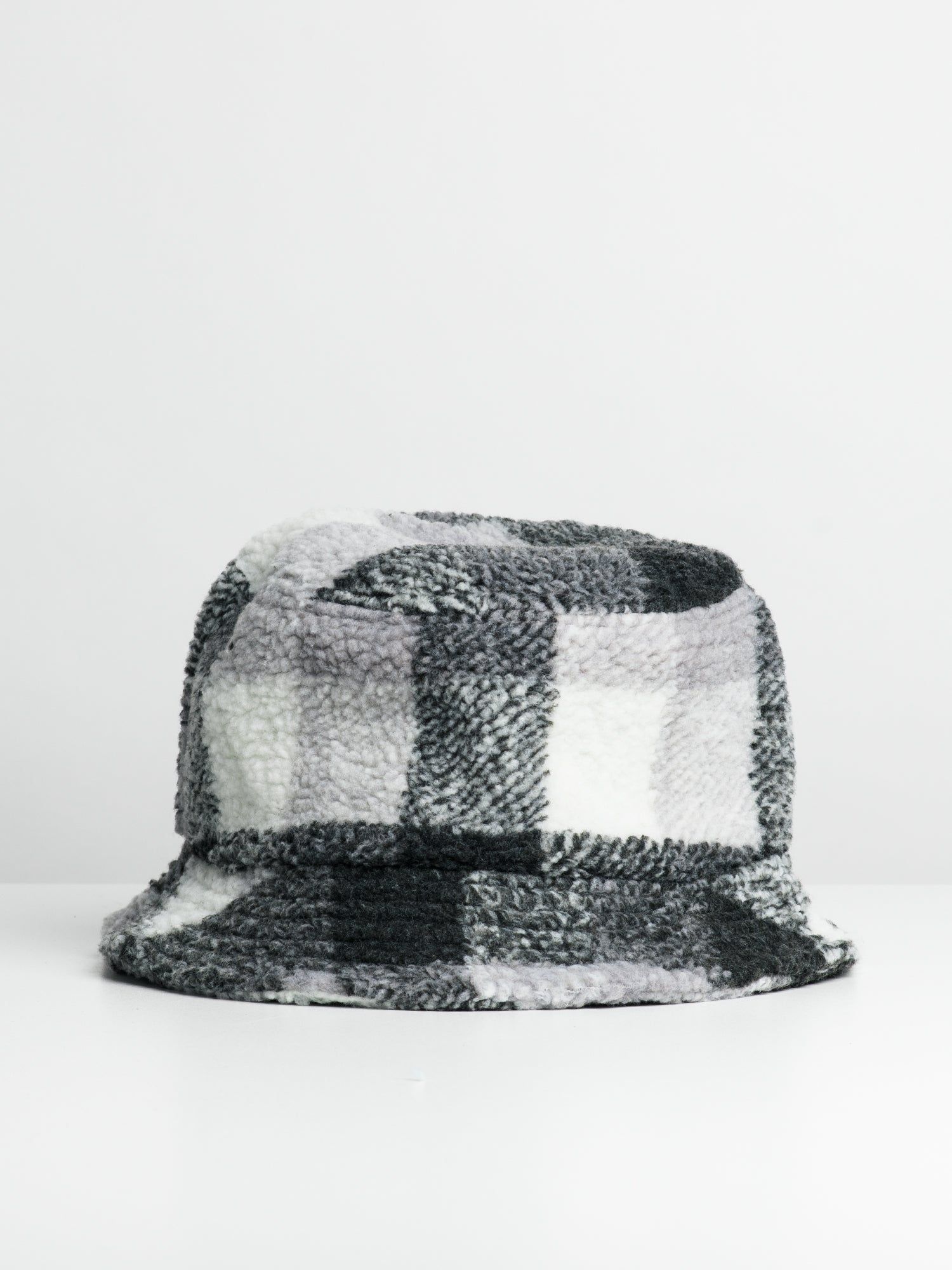 DLG BUCKET HAT - BLACK/WHITE PLAID SHERPA - CLEARANCE sold by Blackwell product image thumbnail 2