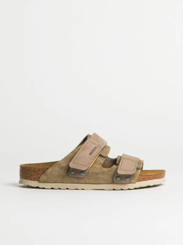 WOMENS BIRKENSTOCK UJI SUEDE NUBUCK SANDALS - MEDIUM/NARROW - TAUPE sold by Blackwell
