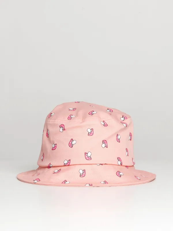 DLG BUCKET HAT - ALL OVER MUSHROOMS - CLEARANCE sold by Blackwell