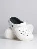 WOMENS CROCS CLASSIC LINED CLOG - WHITE/GREY sold by Blackwell