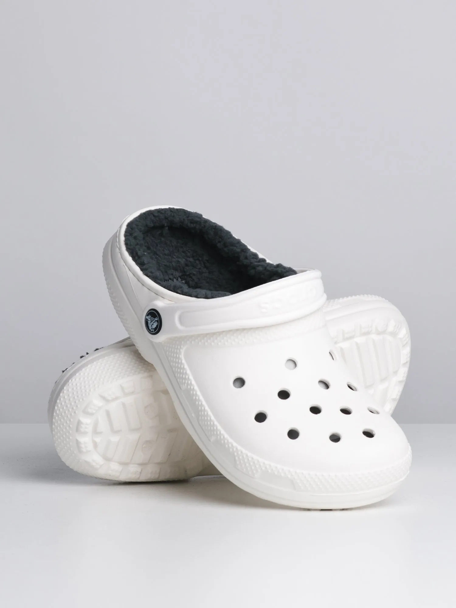 WOMENS CROCS CLASSIC LINED CLOG - WHITE/GREY sold by Blackwell product image thumbnail 2