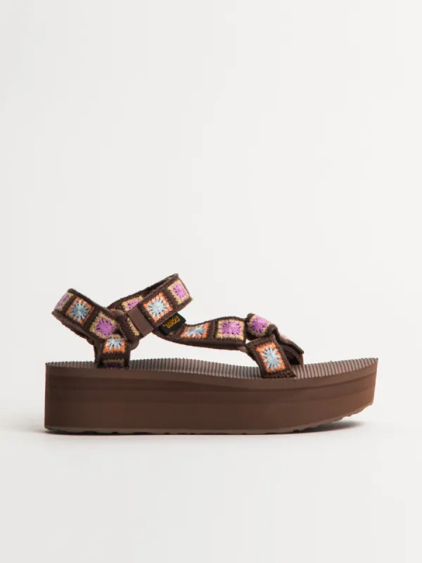 WOMENS TEVA FLATFORM UNIVERSAL CROCHET SANDALS sold by Blackwell
