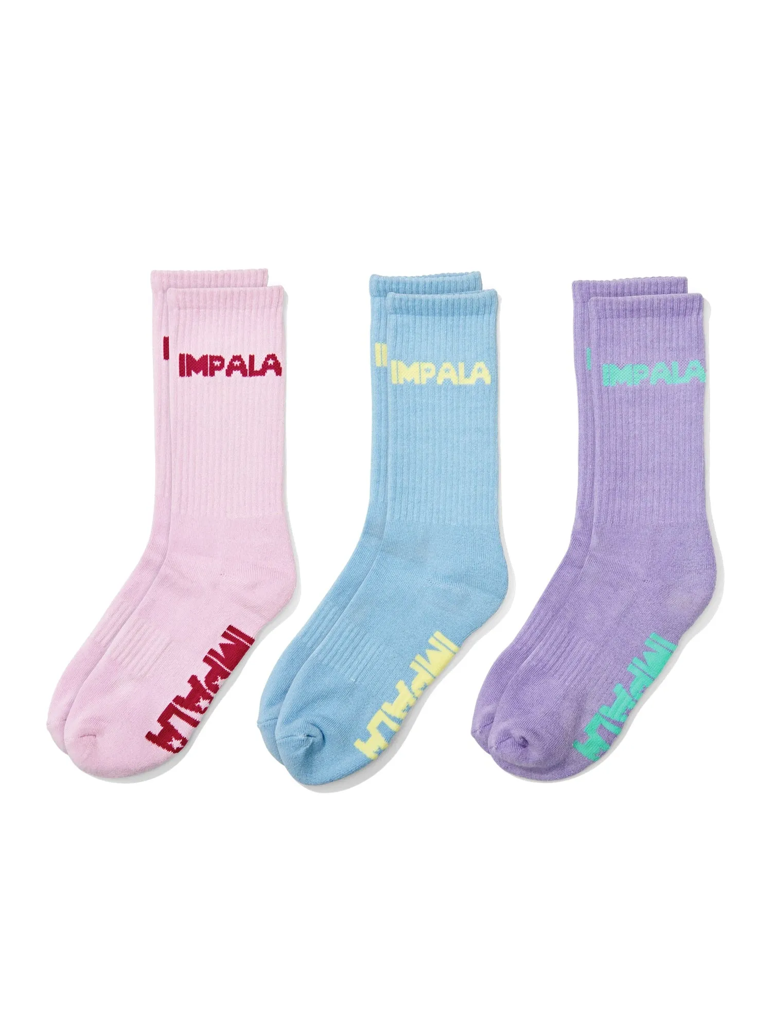 IMPALA PASTEL SKATE 3 PACK SOX SOCKS sold by Blackwell