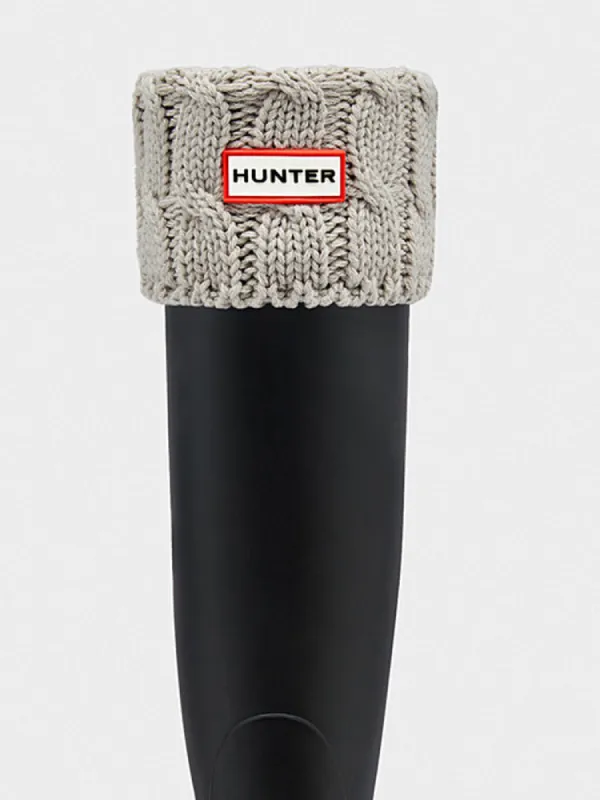 HUNTER 6 STITCH CABLE BOOT SOCK - GRY - CLEARANCE made by Hunter