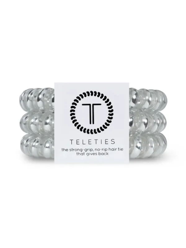 TELETIES HAIR TIE LARGE - SILVER - CLEARANCE sold by Blackwell