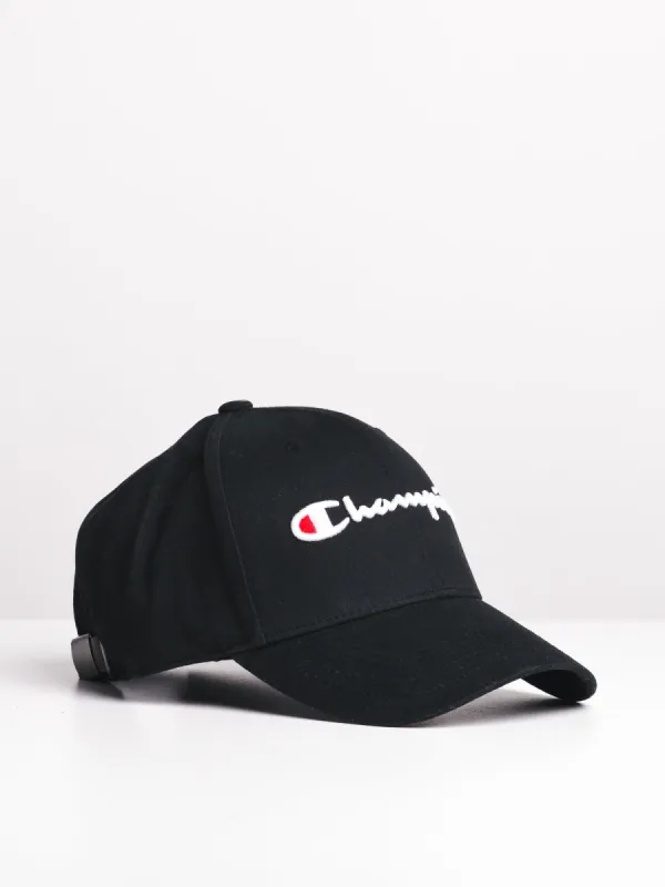 CHAMPION CLASSIC TWILL HAT - BLACK - CLEARANCE sold by Blackwell