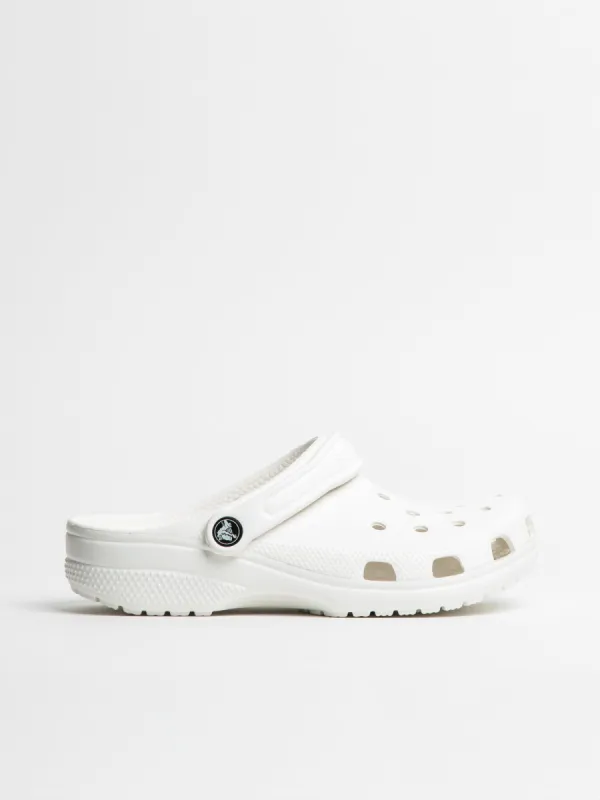 WOMENS CROCS CLASSIC CLOGS - WHITE sold by Blackwell