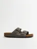 MENS BIRKENSTOCK ARIZONA SF OILED LEATHER SANDALS - IRON sold by Blackwell