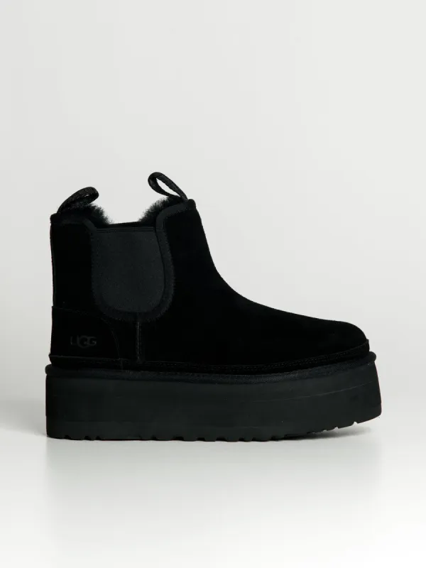 WOMENS UGG NEUMEL PLATFORM CHELSEA BOOT - BLACK sold by Blackwell