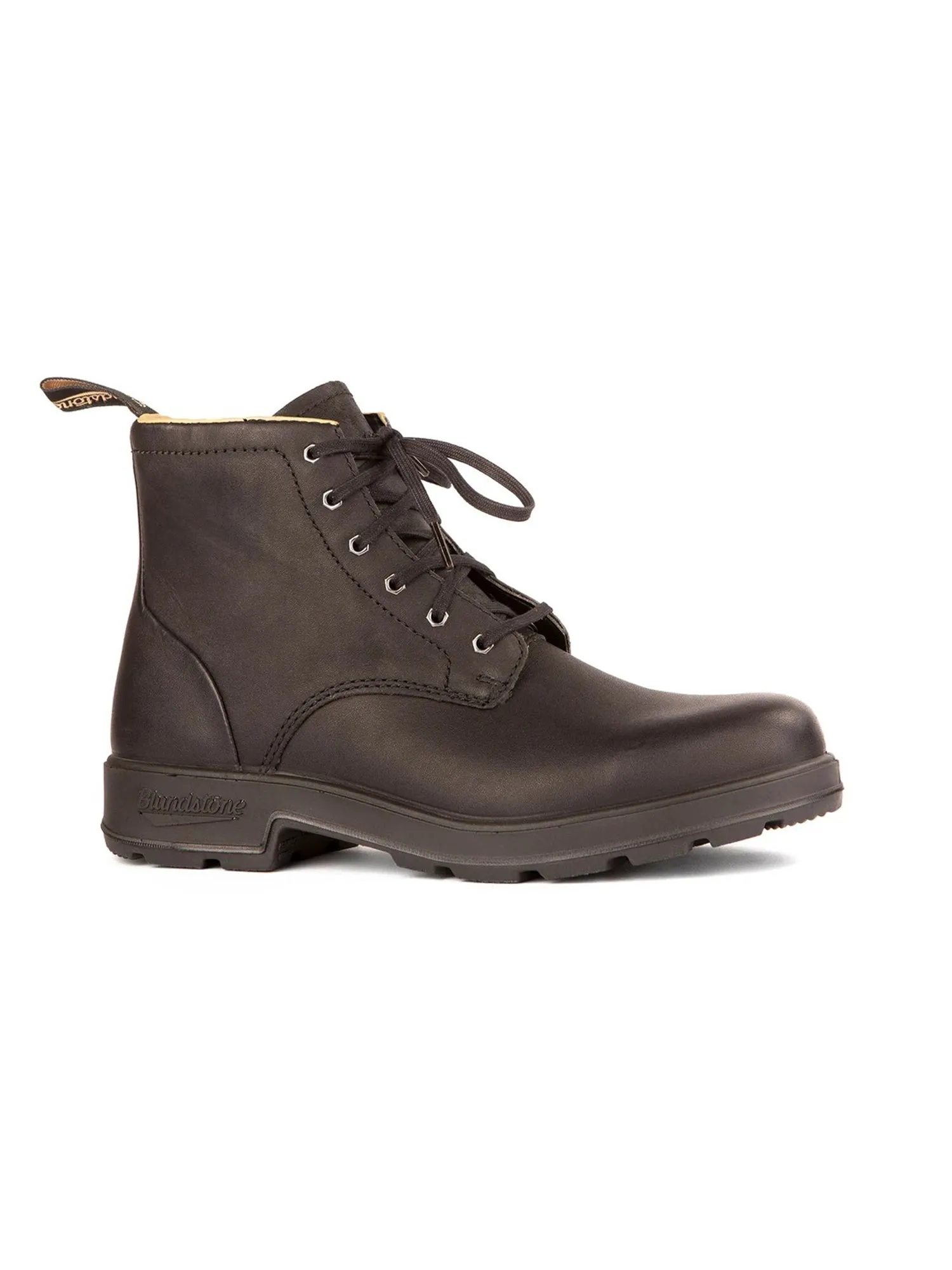 WOMENS BLUNDSTONE ORIG LTHR LINED LACE UP - BLK sold by Blackwell