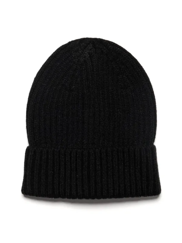 HARLOW MIA FOLDOVER BEANIE - BLACK sold by Blackwell