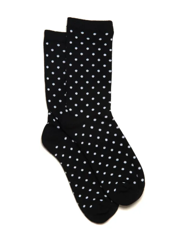 SCOUT & TRAIL PIN DOT PRINT SOCK - BLACK sold by Blackwell