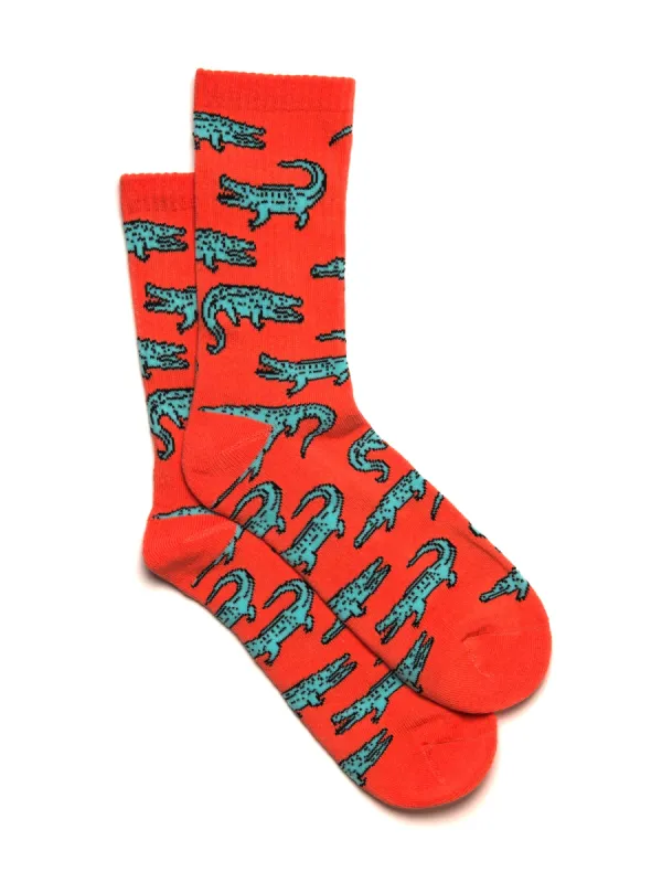 SCOUT & TRAIL CROCODILE SOCK - CORAL sold by Blackwell