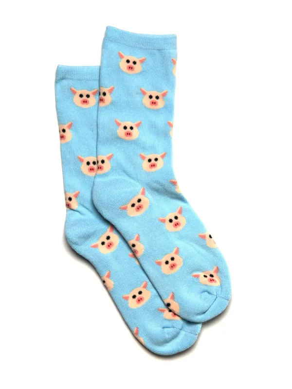 SCOUT & TRAIL PIG PRINT SOCK - BLUE sold by Blackwell