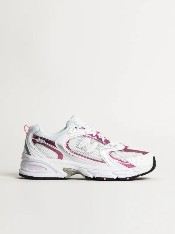 WOMENS NEW BALANCE THE 530 SNEAKER - WHITE/PINK sold by Blackwell