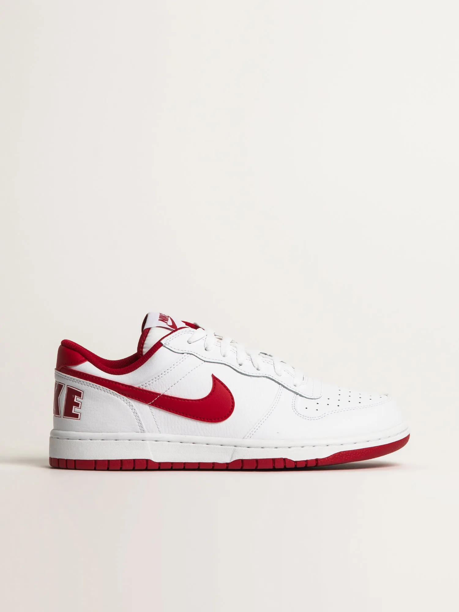 MENS NIKE BIG NIKE LOW SNEAKER - WHITE/GYM RED sold by Blackwell