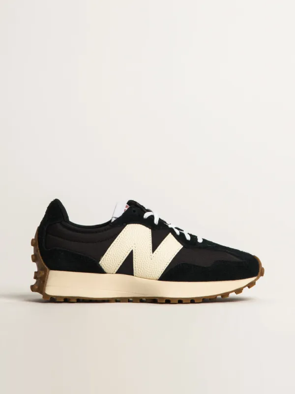 WOMENS NEW BALANCE THE 327 SNEAKER - BLACK/WHITE sold by Blackwell