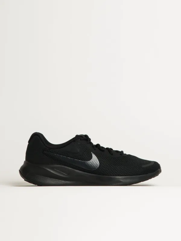 MENS NIKE REVOLUTION 7 RUNNING SHOE - BLACK sold by Blackwell