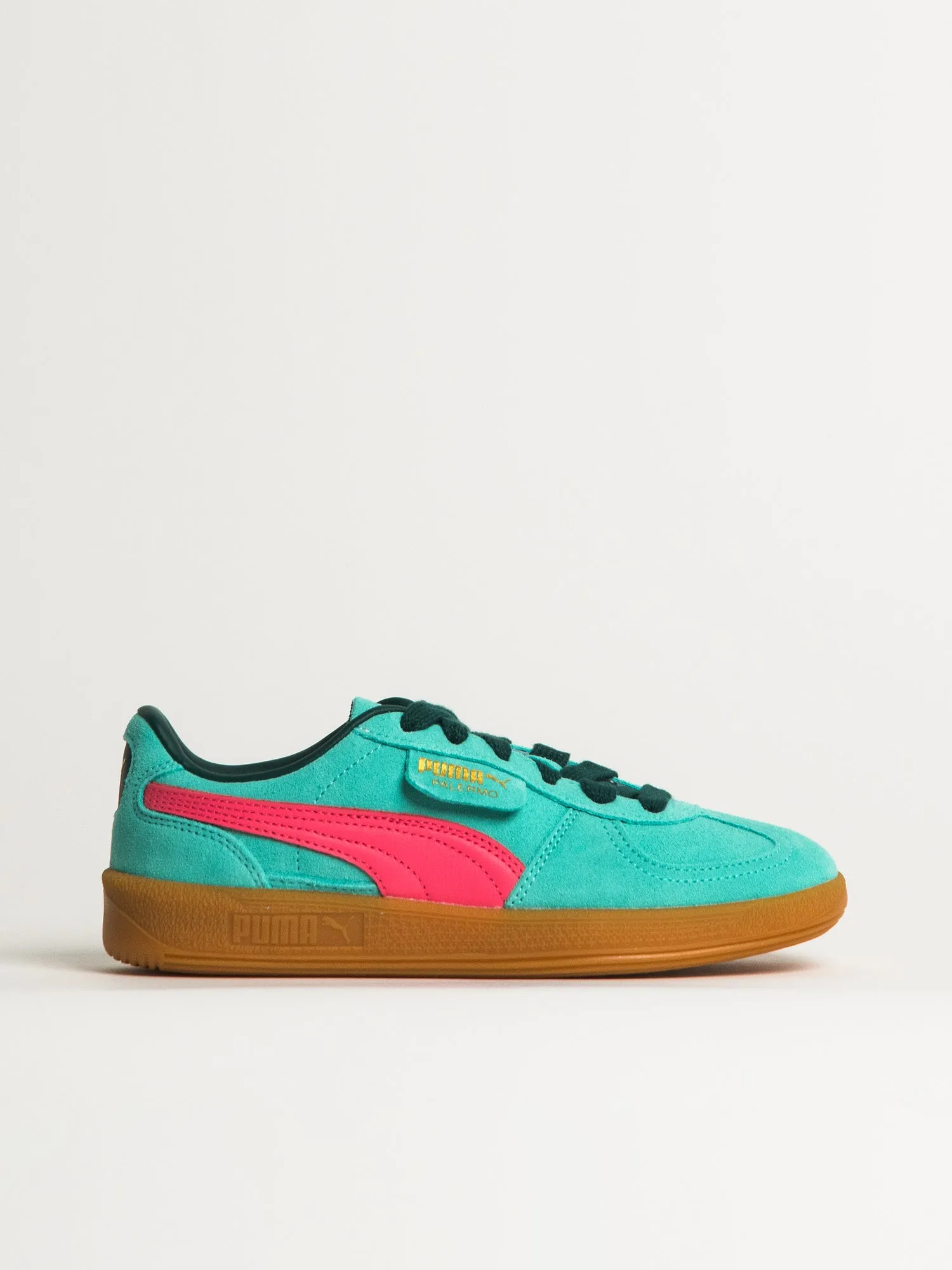 WOMENS PUMA PALERMO SNEAKER - TEAL/PINK sold by Blackwell