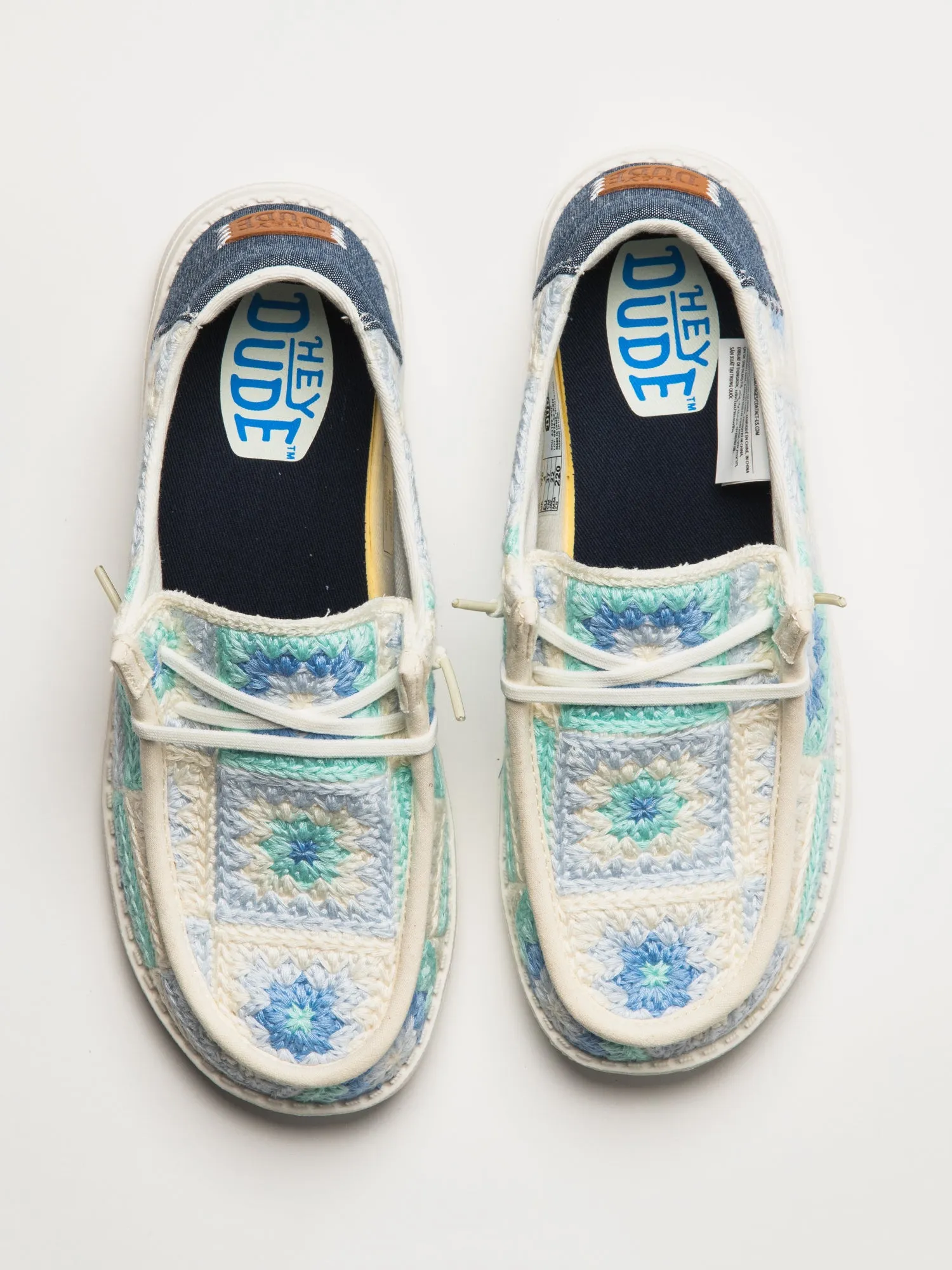 WOMENS HEYDUDE WENDY COTTAGE CROCHET SNEAKER - BLUE sold by Blackwell product image thumbnail 4