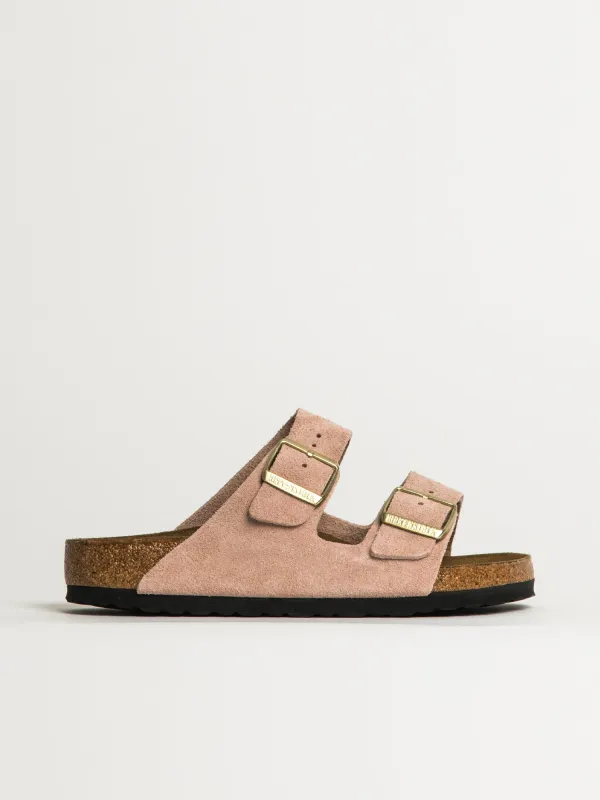 WOMENS BIRKENSTOCK ARIZONA SUEDE SANDALS - REGULAR - LIGHT ROSE sold by Blackwell