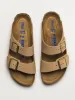 WOMENS BIRKENSTOCK ARIZONA SOFT FOOTBED NUBUCK SANDALS - MEDIUM/NARROW - SAND sold by Blackwell