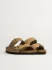 WOMENS BIRKENSTOCK ARIZONA SOFT FOOTBED NUBUCK SANDALS - MEDIUM/NARROW - SAND sold by Blackwell