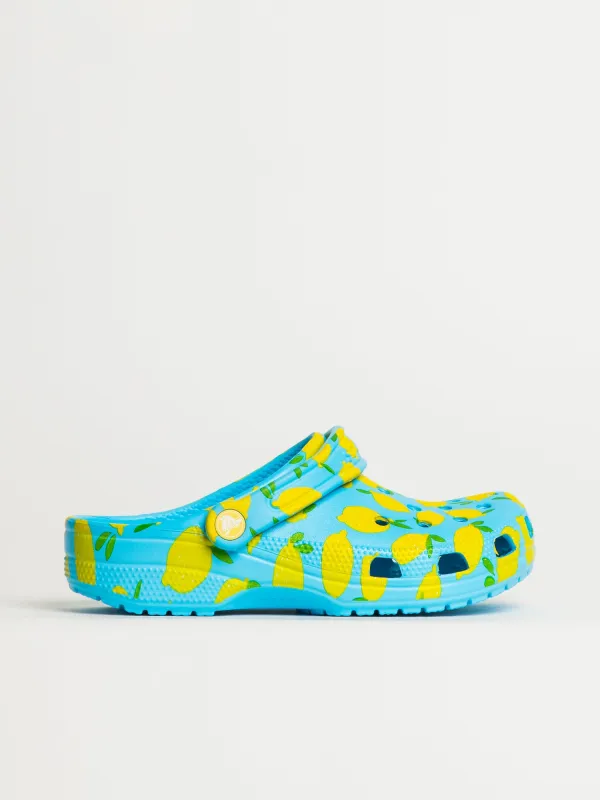 WOMENS CROCS CLASSIC FRESH FRUITS CLOG - BLUE made by Crocs