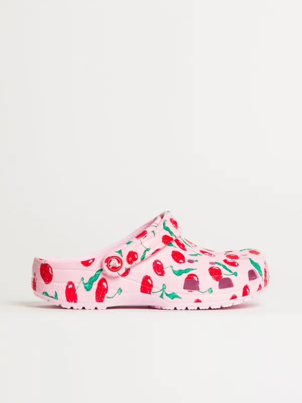 WOMENS CROCS CLASSIC FRESH FRUITS CLOG - ROSE sold by Blackwell