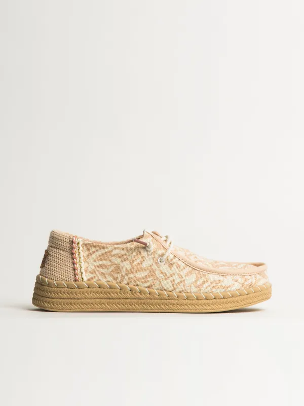 WOMENS HEYDUDE WENDY RETRO PALM ESPADRILLE sold by Blackwell