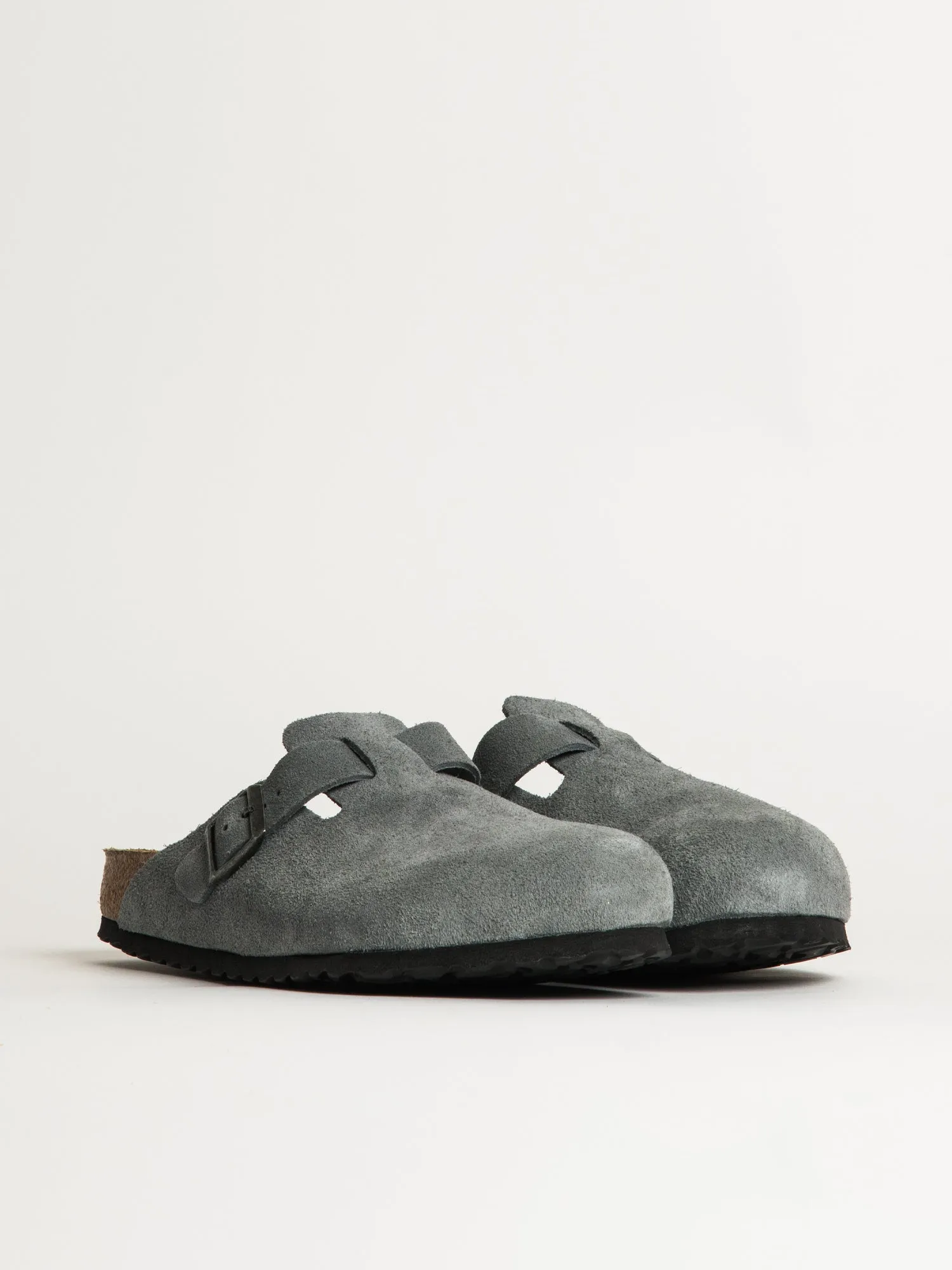 MENS BIRKENSTOCK BOSTON SOFT FOOTBED SUEDE SANDALS - REGULAR - BASALT GREY sold by Blackwell product image thumbnail 2